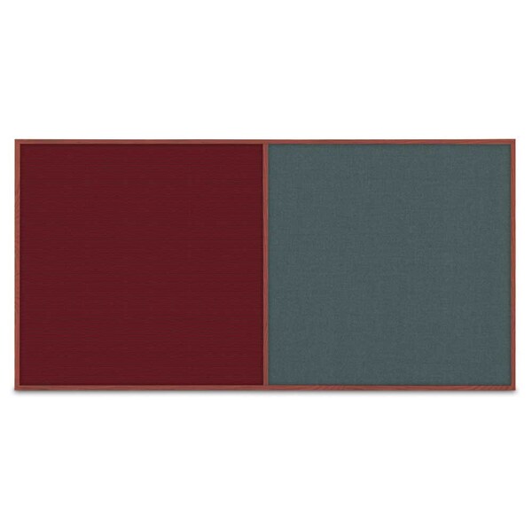 Enclosed Corkboard, 3 Door, 96"x48", 4" Fra, UV3413-BLACK-BUFF